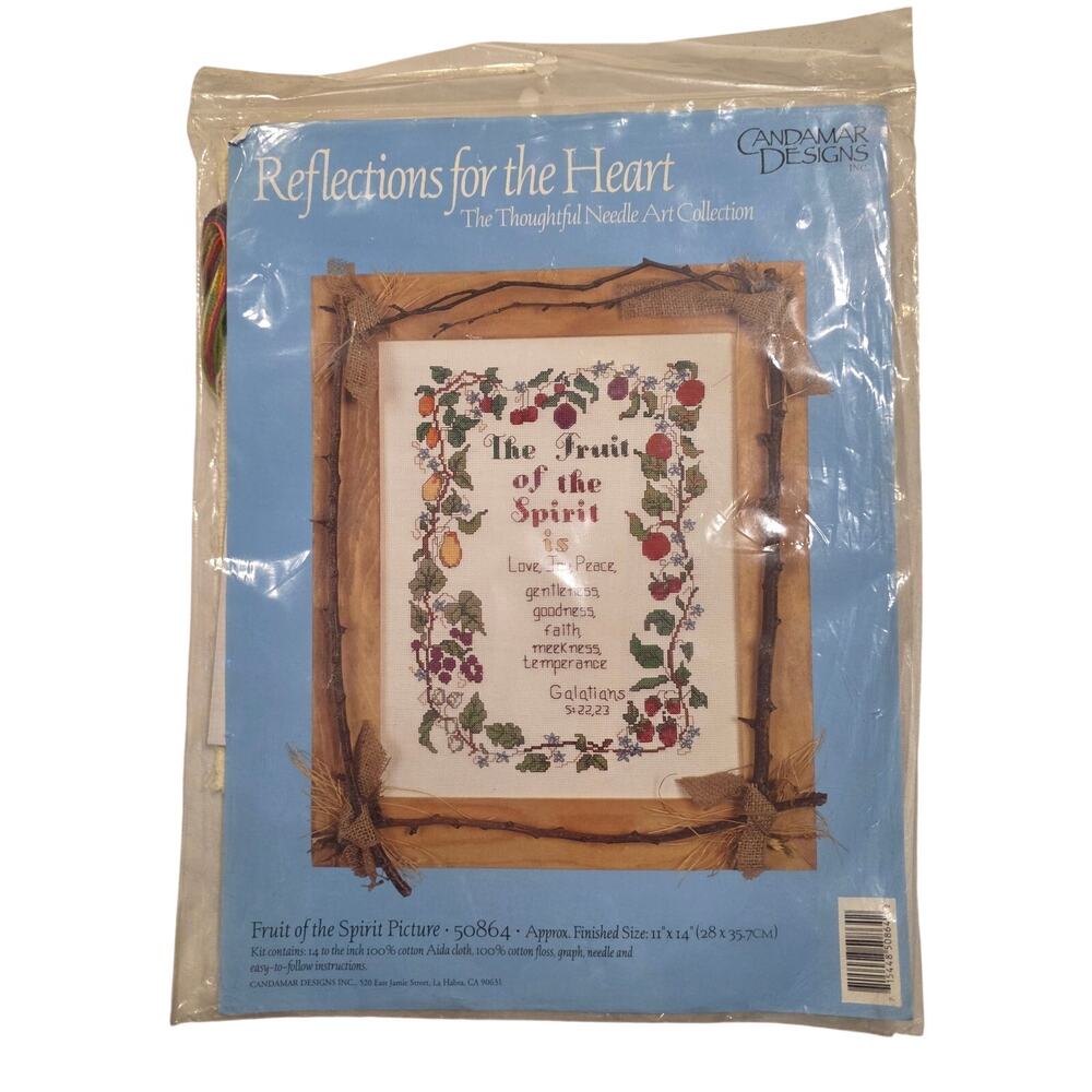 Candamar Designs Fruit of the Spirit Picture Cross Stitch Kit New Reflections